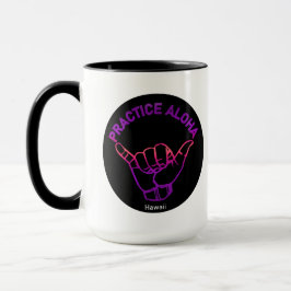 Caneca Hawaii Practice Aloha PurpleRay Shaka (Hang solto)