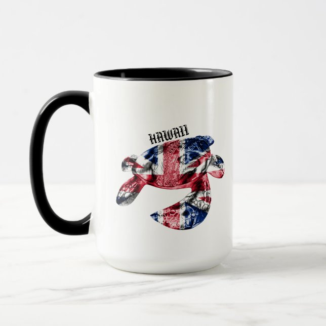 Caneca Hawaii Tribal Honu HIFlag (Esquerda)