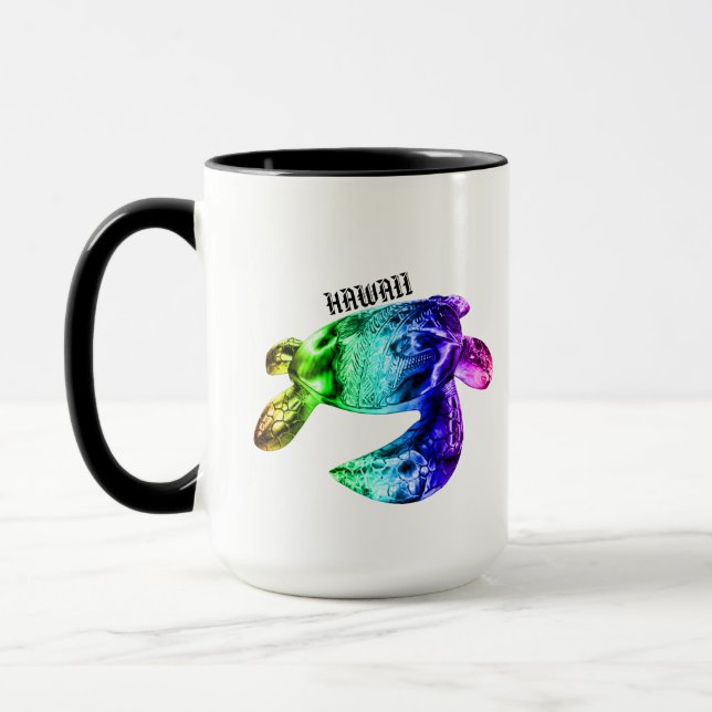 Caneca Hawaii Tribal Honu Rainbow (Esquerda)