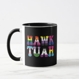 Caneca Hawk Tuah Funny LGBTQ Rainbow Flag Ally Trans
