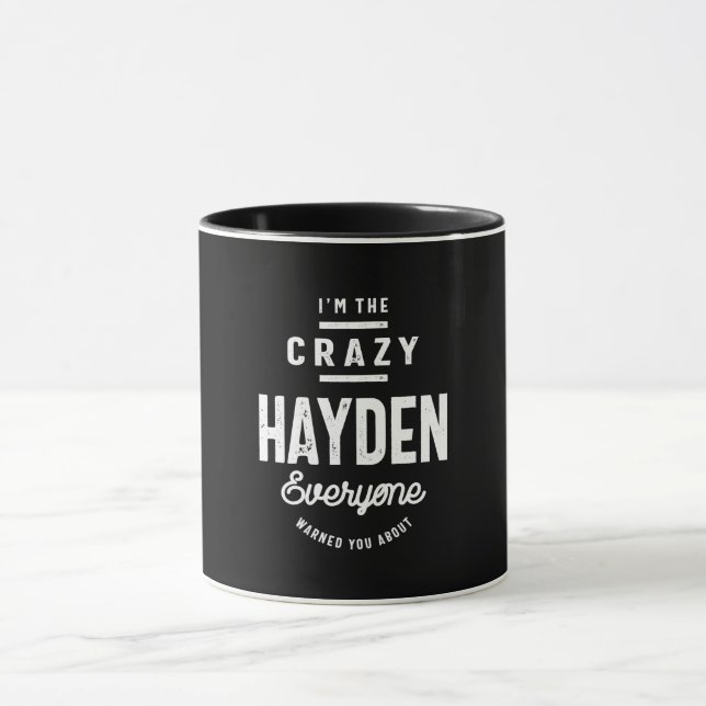 Caneca Hayden Personalizado Name Birthday Gift (Centro)