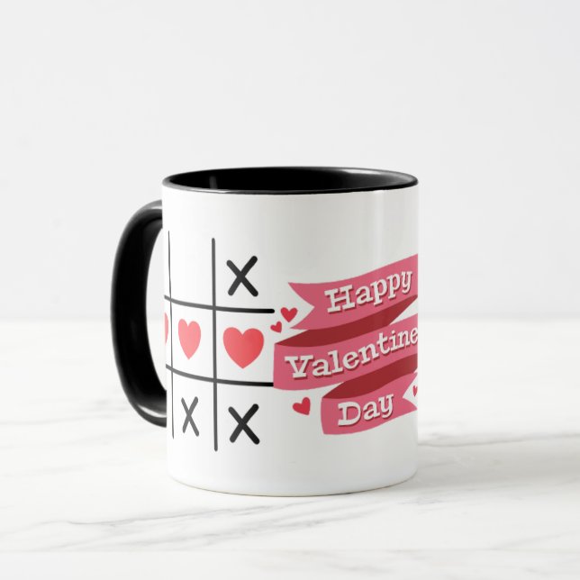 Caneca Heart, coffee mug, Valentine's gift (Frente Esquerda)