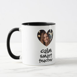 Caneca Heart Frame Custom Photo Teacher Mug