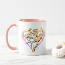 Heart Greyhound Art Mug