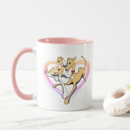 Caneca Heart Greyhound Art Mug