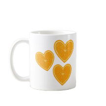 Caneca Heart Orange – Xícara de Café Cítrica Fofa