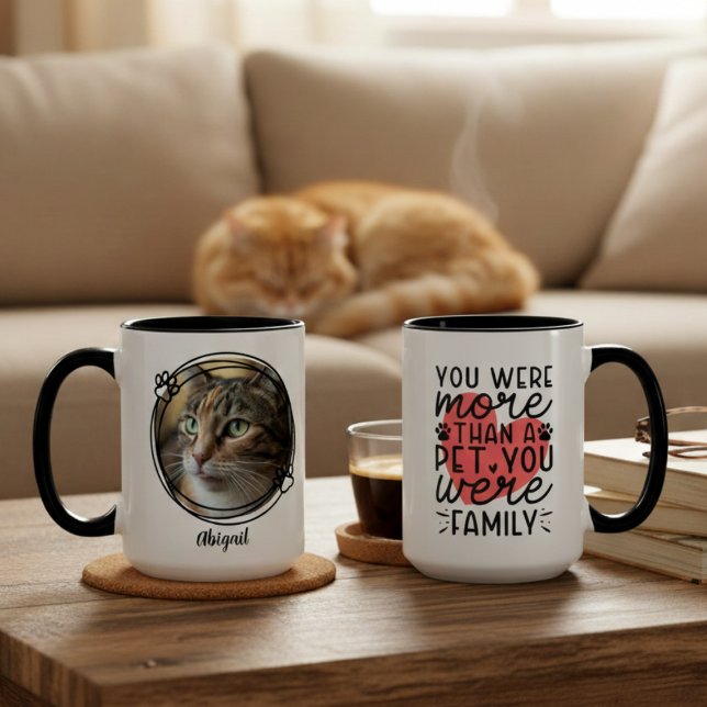 Caneca Heartfelt Pet Memorial Photo – Loving Remembrance (Heartfelt pet memorial photo coffee mug)