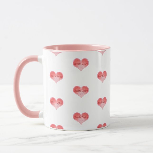 Caneca Hearts Desire Inspirational Words Art Heart (Esquerda)
