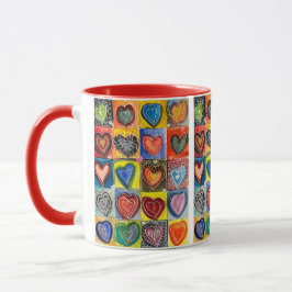 Caneca "Hearts Galore!" Caneta