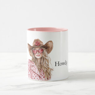 Caneca Hearts Howdy Blond Cowgirl