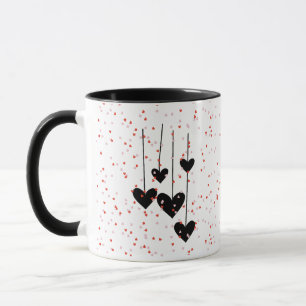 Caneca Hearts Modern Art Design