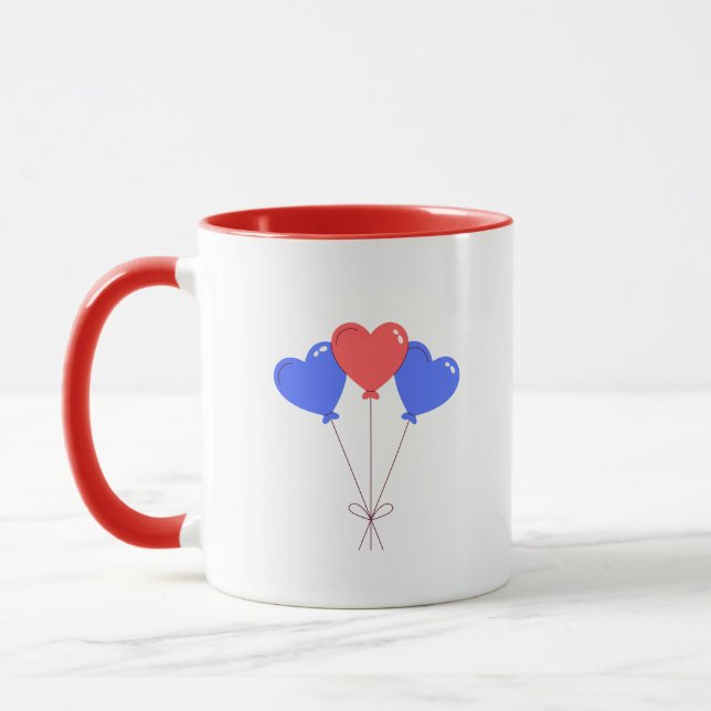 Caneca Hearts Modern Art Design (Esquerda)