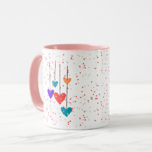 Caneca Hearts Modern Art Design