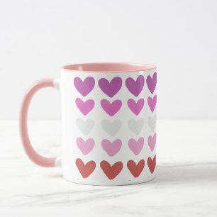Caneca Hearts Modern Art Design