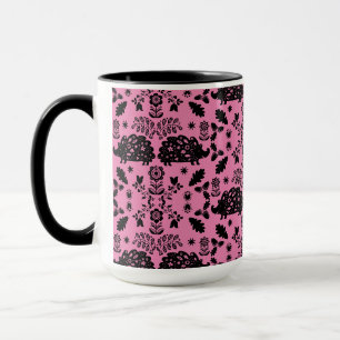 Caneca Hedgehog Folk Art