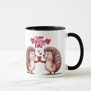 Caneca Hedgehog Heart - Dia de os namorados Love