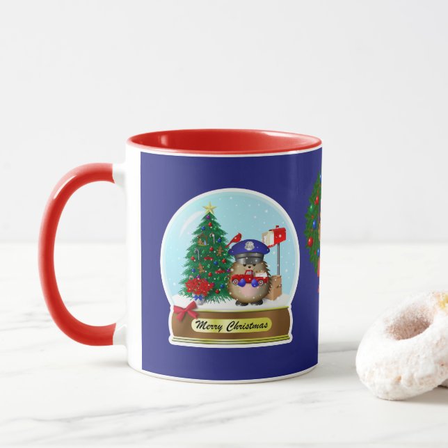 Caneca Hedgehog Mail Carrier Snow Globe (Com Donut)