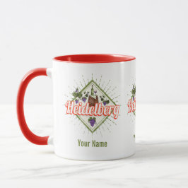 Caneca Heidelberg am Neckar Alemanha Retro Wine Vintage