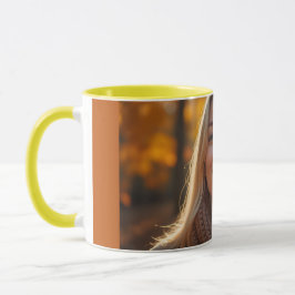 Caneca Helena Chevalier Close-up in Autumn Forest Mug