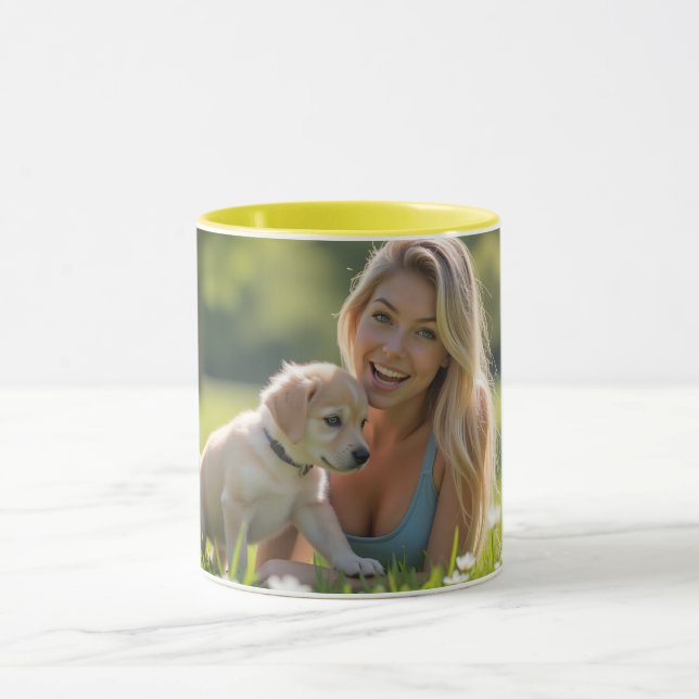 Caneca Helena Chevalier & Puppy: Felicidade gratuita na n (Centro)