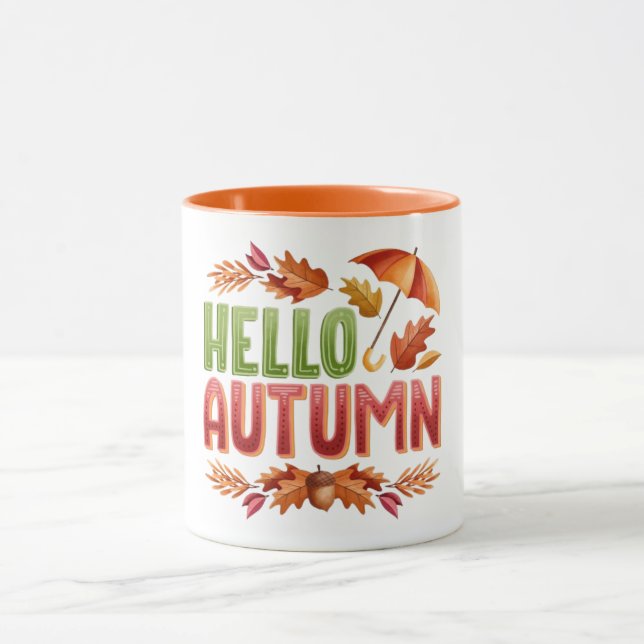 Caneca Hello Autumn Two-Tone Mug | Cozy Fall Gift (Centro)