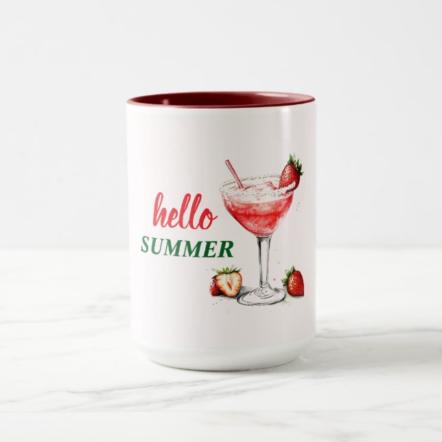Caneca Hello Summer | Strawberry Cocktail Combo Mug (Centro)