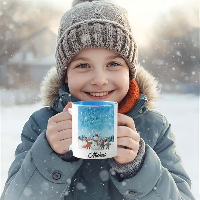 Caneca Hello Winter Personalized Mug (Criador carregado)