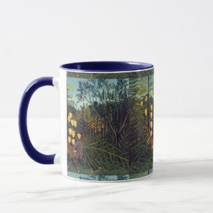 Caneca Henri Rousseau Luta entre Tiger e Bull