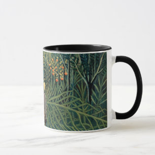 Caneca Henri Rousseau - Tigre e Búfalo em Combate