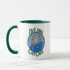Caneca Henry DeCat do Cafe de Cat DeLand em logotipo de f