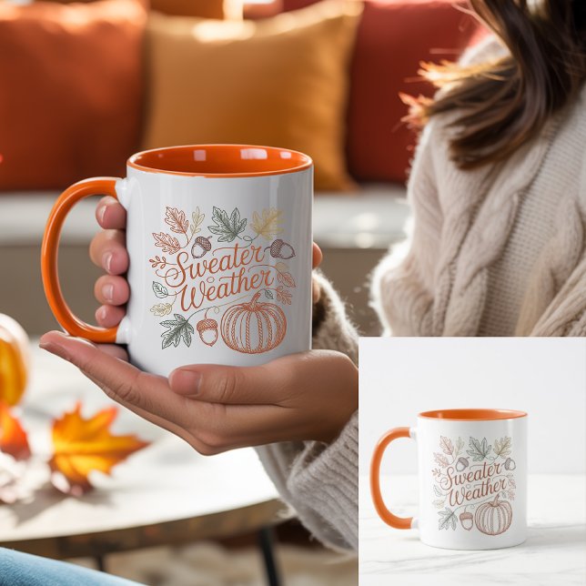 Caneca Heritage | Suéter Tempo Cozy Outono Café (Criador carregado)