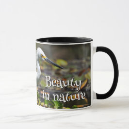 Caneca Hermosa garza blanca