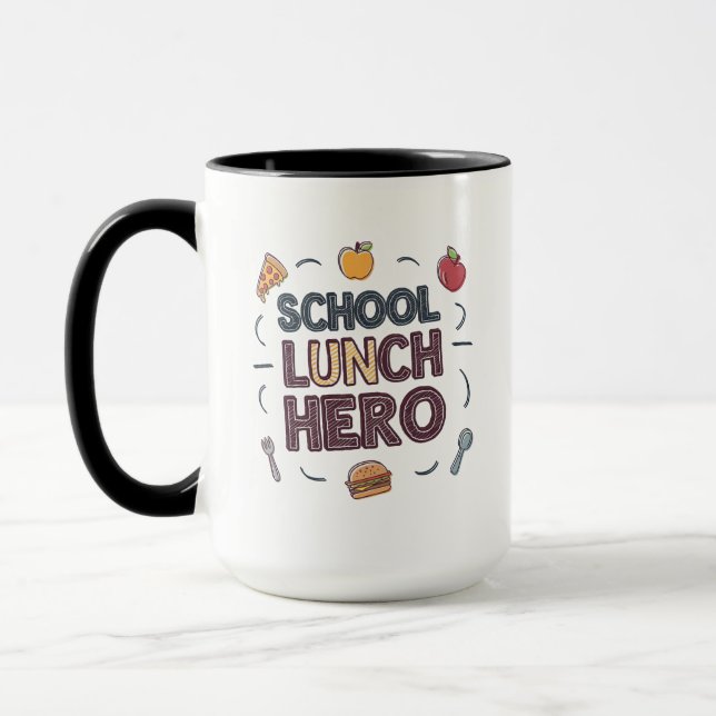 Caneca Herói do Almoço da Escola (Esquerda)