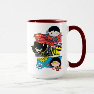 Caneca Heróis Chibi Prontos Para Ação!