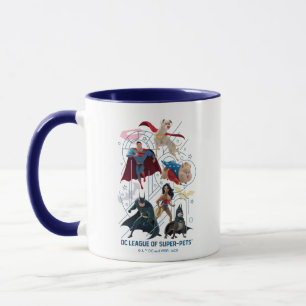Caneca Heróis e Super-Animais da Trinidade DC