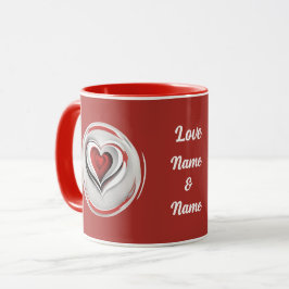 Caneca Herzen, abstrakt im Kreis -