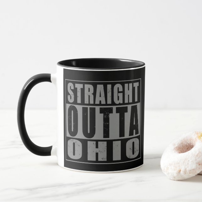 Caneca Hetero fora de Ohio Word Art (Com Donut)