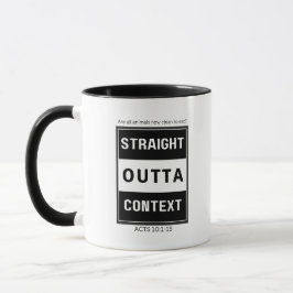 Caneca Hetero fora do contexto, Bíblia de visão de Mug Pe
