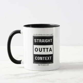 Caneca Hetero fora do contexto, Bíblia de visão de Mug Pe