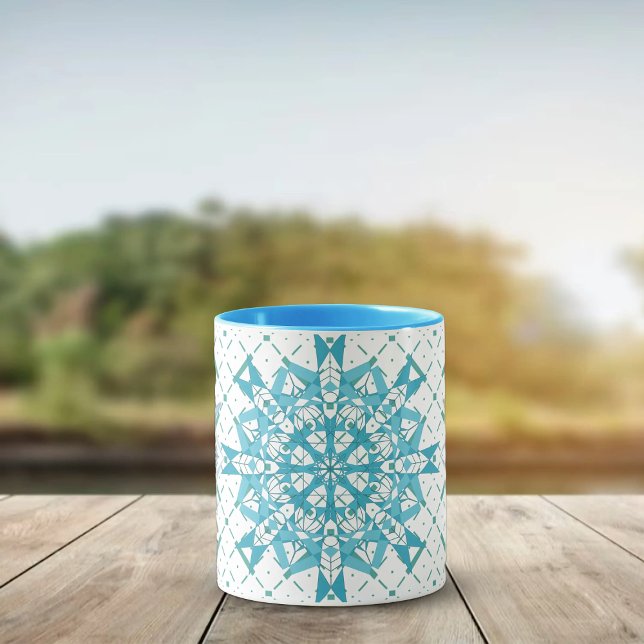 Caneca Hexa triangular yantra pétalas (Criador carregado)