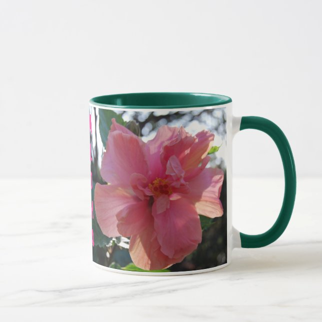 Caneca Hibiscus cor-de-rosa em Havaí (Direita)