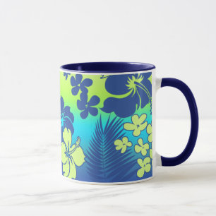 Caneca Hibiscus do Hawaiian da mistura de Kona