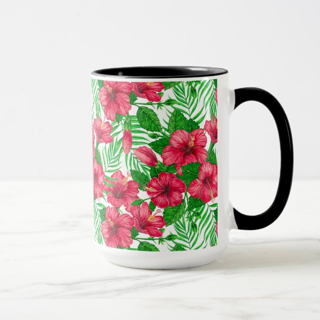 Caneca Hibiscus e palmeiras (Direita)