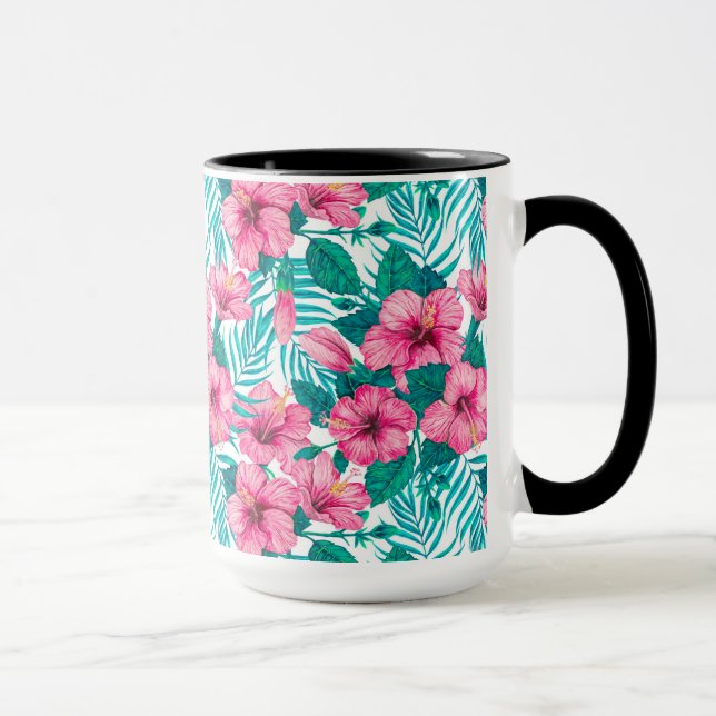Caneca Hibiscus e palmeiras (Direita)