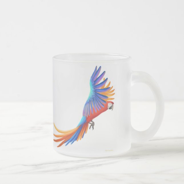 Caneca híbrida do vidro de fosco do Macaw de (Direita)