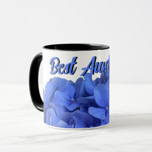 Caneca Hídrangas florais do periwinkle azul Elegante