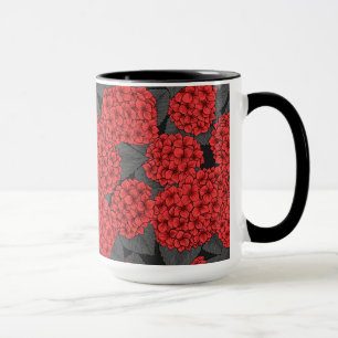 Caneca Hidrangea vermelha