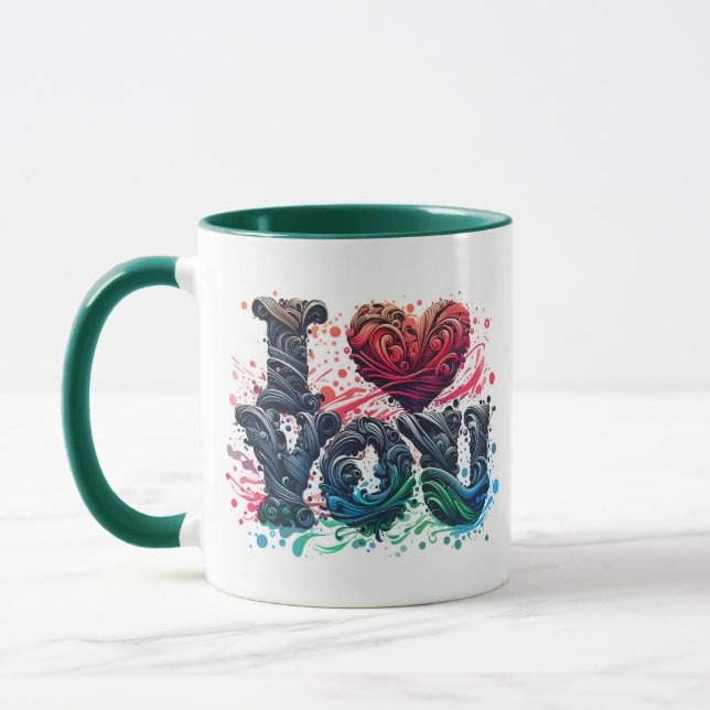 Caneca Hidratação Sensível com "Eu Amo-Te" (Esquerda)