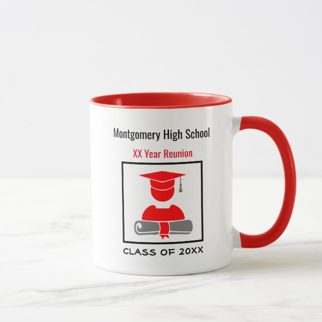 Caneca High School Reunion Custom Black Red (Direita)