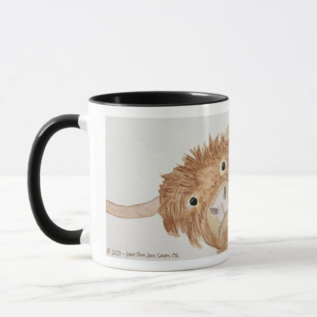 Caneca Highland Cattle Cow Original Art Mug (Esquerda)